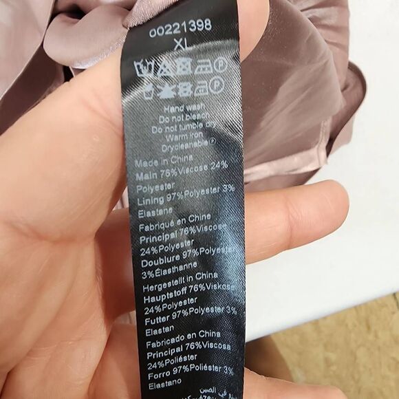 City Chic Betty Bow Tiered Party Dress Pink Champagne Women’s XL / 22 NWT - Picture 12 of 12